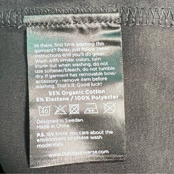 The Tiny Universe Tiny Wings Dress Size 8 Years Black Organic Cotton NEW - Picture 10 of 13